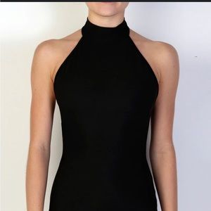 Black bullet pointe leotard